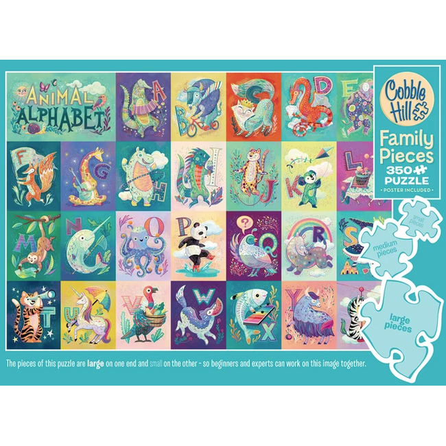 Cobble Hill Family Puzzle 350pc Animal Alphabet 47042