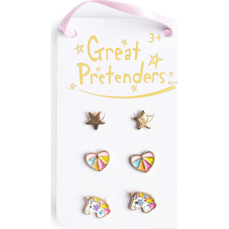Great Pretenders Boutique Cheerful Studded Earrings 3 sets