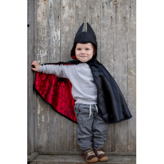 Great Pretenders Reversible Spider/ Bat Toddler Cape  Size 2-3