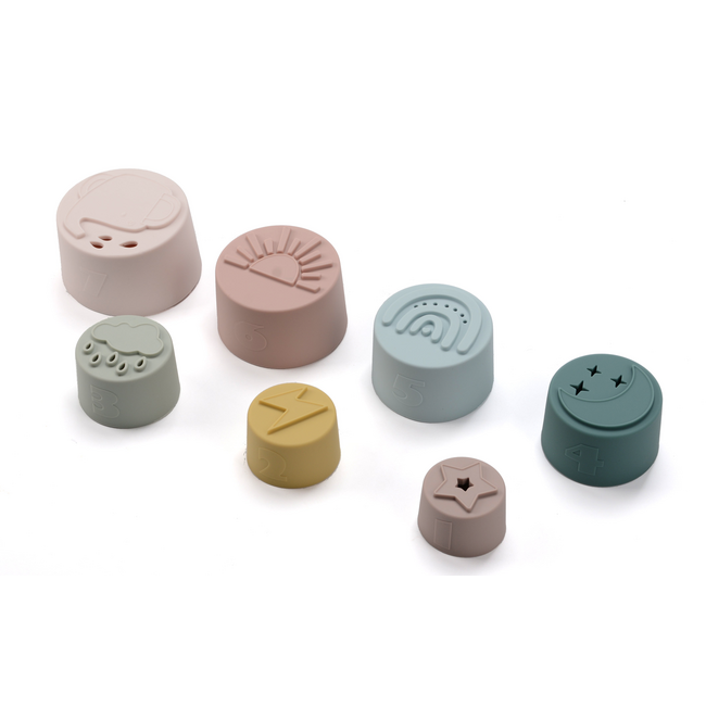 Loulou Lollipop LouLou Lollipop - Silicone Stacking Cups - Classic