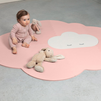 Heads in the Clouds Playmat (Large) - Blush Rose