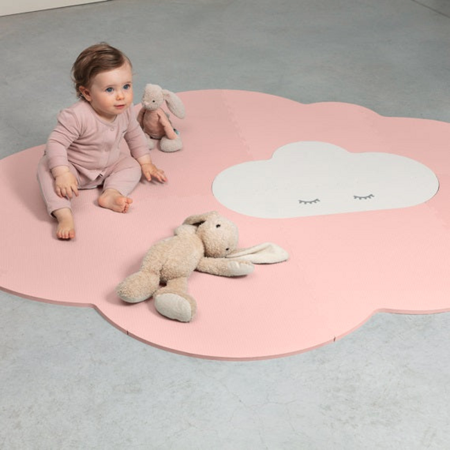 Heads in the Clouds Playmat (Large) - Blush Rose