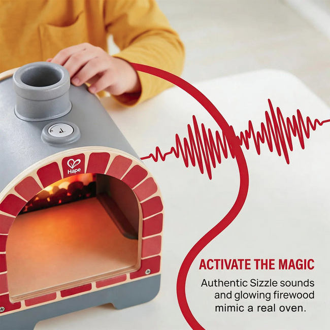 Hape - Light & Sizzle Pizza Oven Set E3236