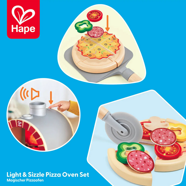Hape - Light & Sizzle Pizza Oven Set E3236