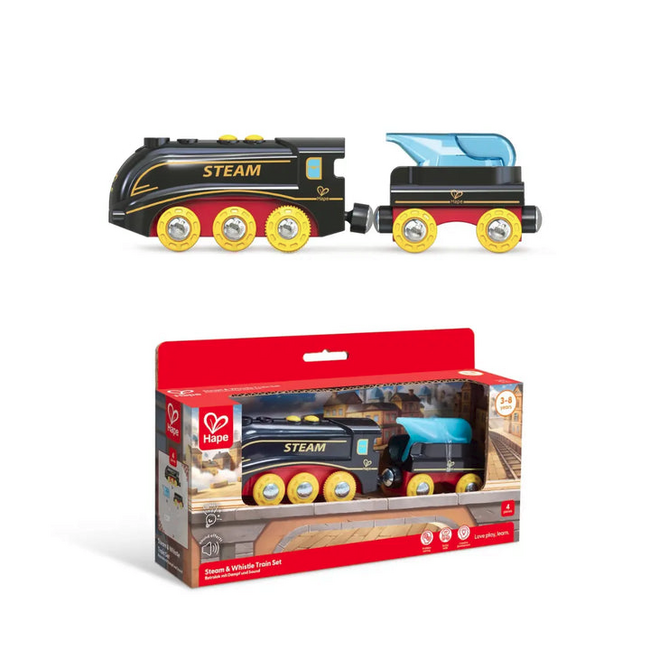 Hape- Steam & Whistle Train Set