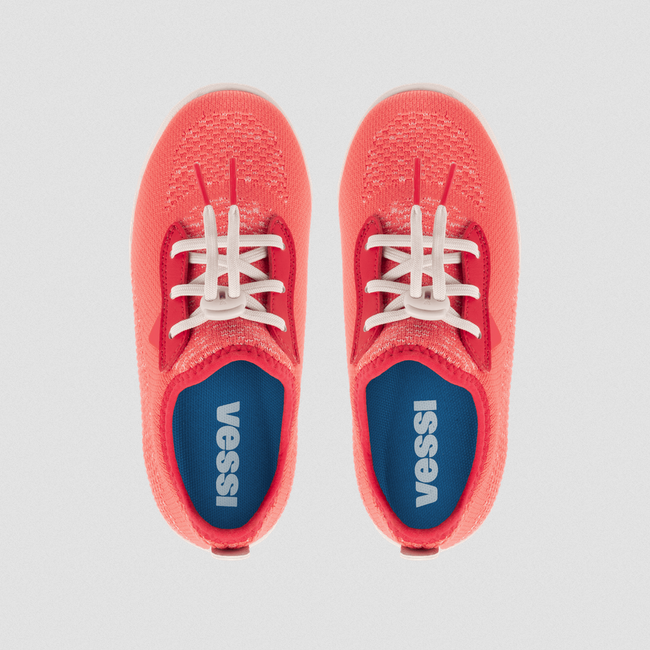 Vessi Vessi Kids Weekend Sneaker - Hyperpink/Shell SHW1HMC