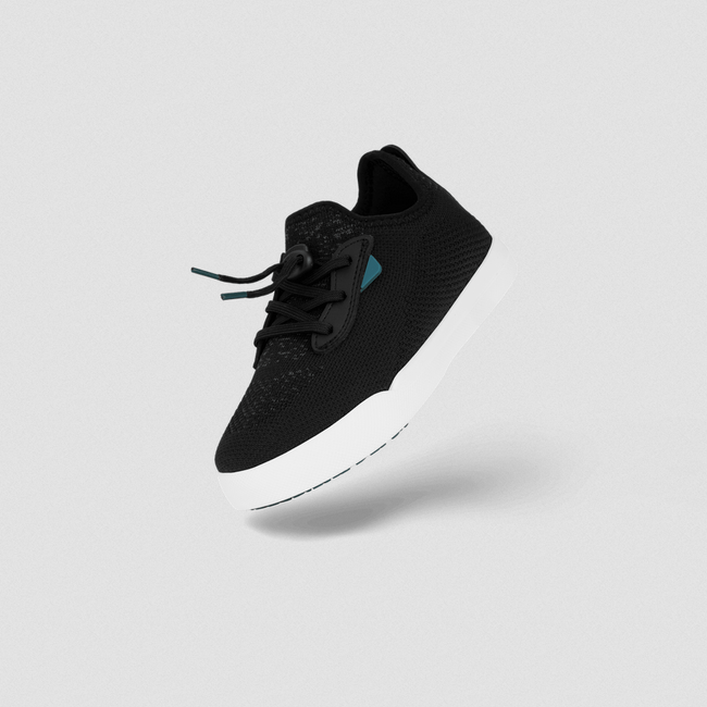 Vessi Vessi Kids Weekend Sneaker - Asphalt Black on White SHW1ABJ