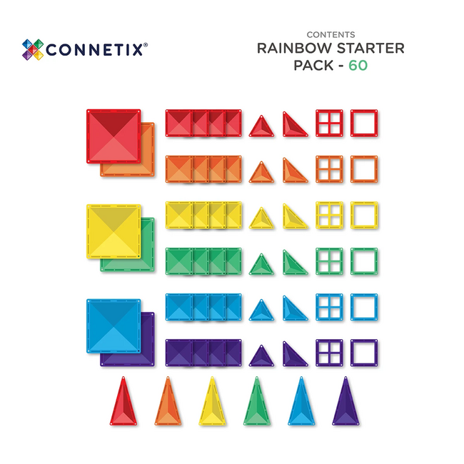 Connetix Connetix Rainbow Starter Pack 60pc