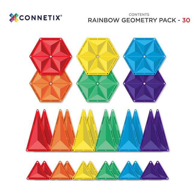 Connetix Connetix Rainbow Geometry Pack 30pc