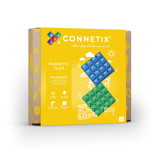 Connetix Connetix Rainbow Blue & Green Base Plate Pack 2pc