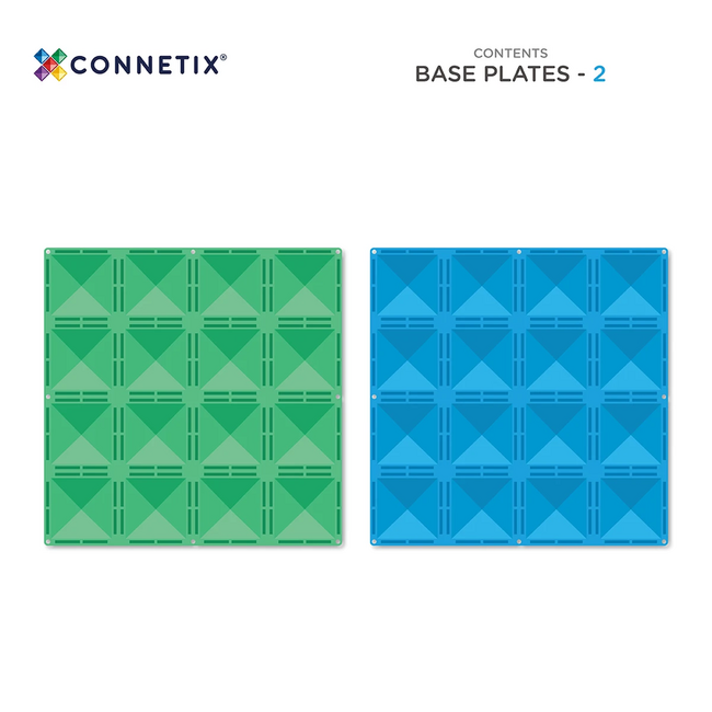 Connetix Connetix Rainbow Blue & Green Base Plate Pack 2pc