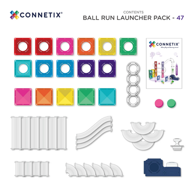 Connetix Connetix Ball Run Launcher Pack 47pc