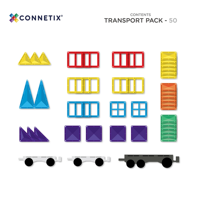 Connetix Connetix Rainbow Transport Pack 50pc