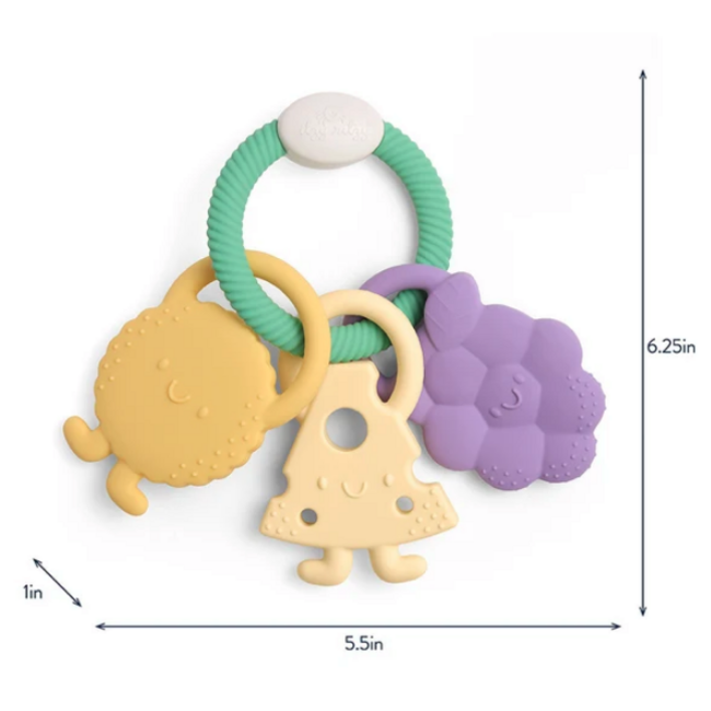 Itzy Ritzy Itzy Trio Multi-textured Silicone Teether - Charcuterie