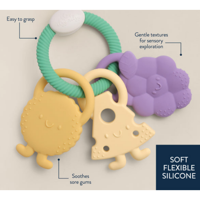 Itzy Ritzy Itzy Trio Multi-textured Silicone Teether - Charcuterie