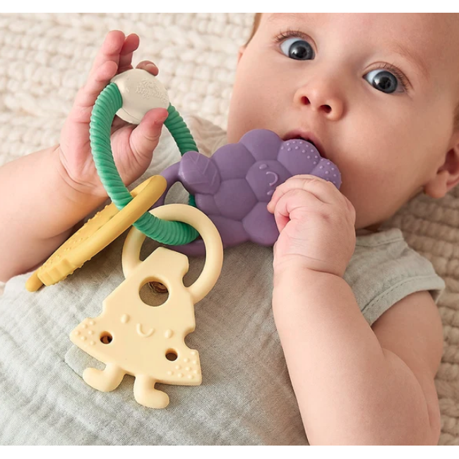 Itzy Ritzy Itzy Trio Multi-textured Silicone Teether - Charcuterie