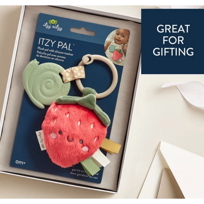 Itzy Ritzy Itzy Pal Plush & Teether - Bonnie the Strawberry