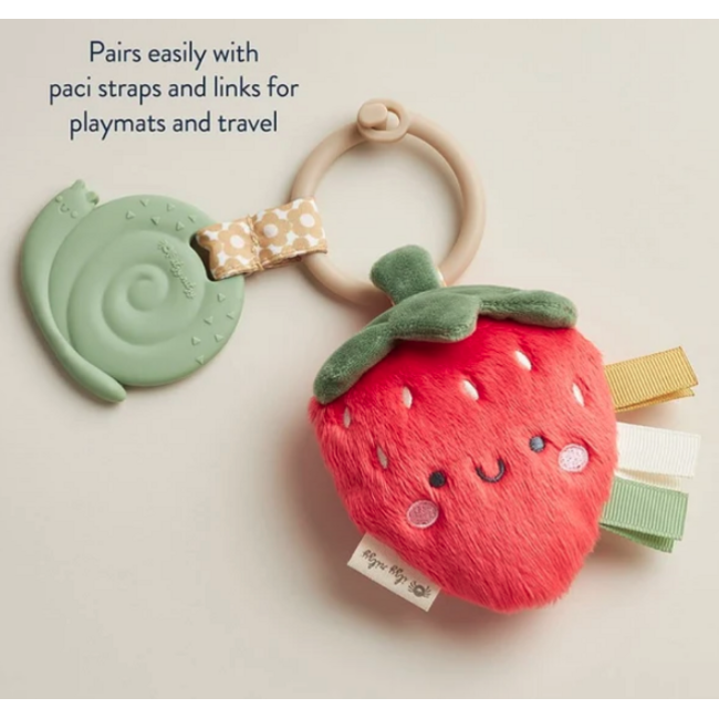 Itzy Ritzy Itzy Pal Plush & Teether - Bonnie the Strawberry