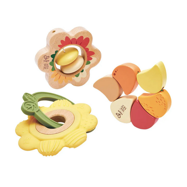 Hape - Artful Flowers Rattle Trio E0144
