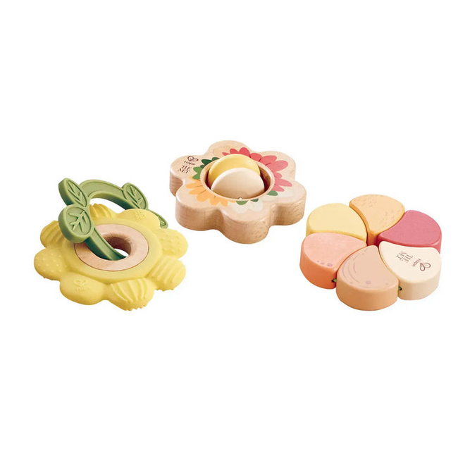 Hape - Artful Flowers Rattle Trio E0144