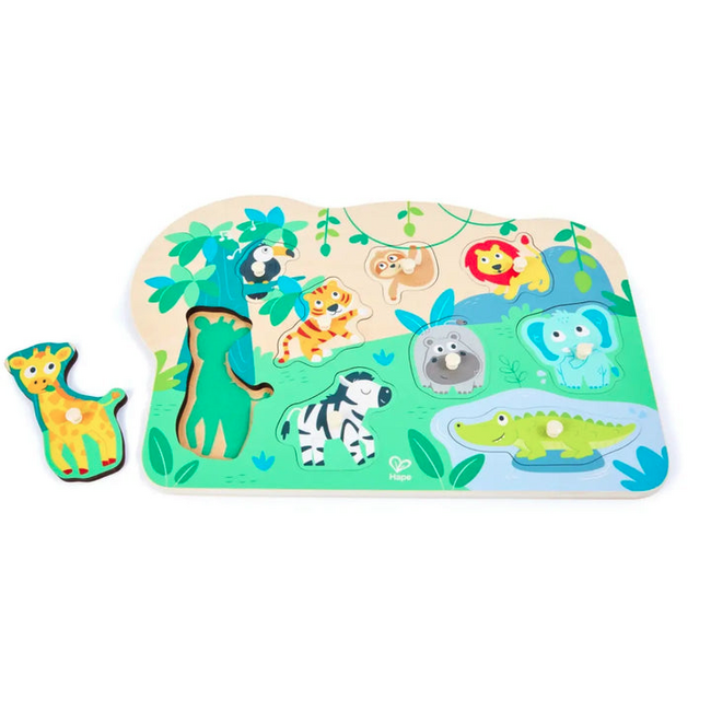 Hape - Wild Animals Peg Puzzle