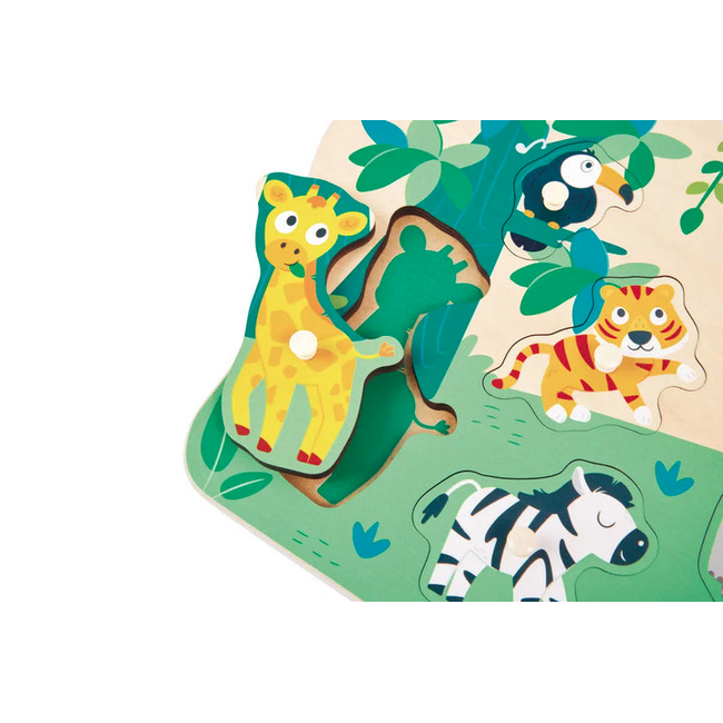 Hape - Wild Animals Peg Puzzle