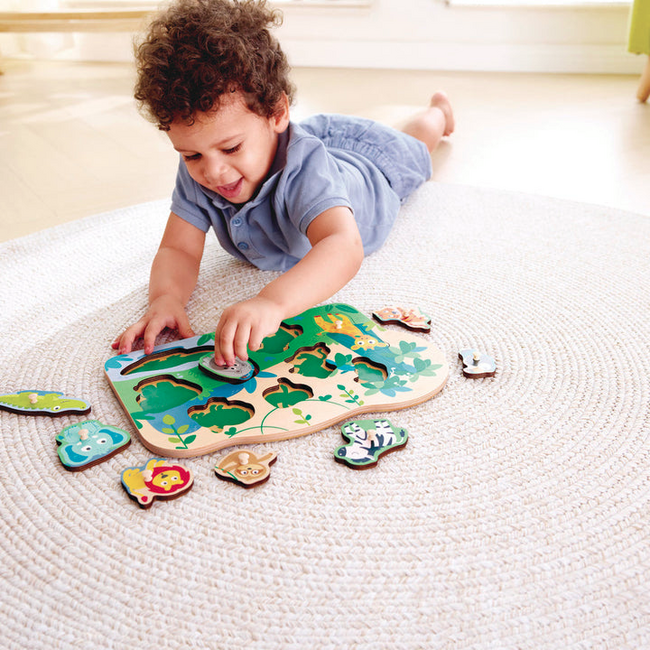 Hape - Wild Animals Peg Puzzle
