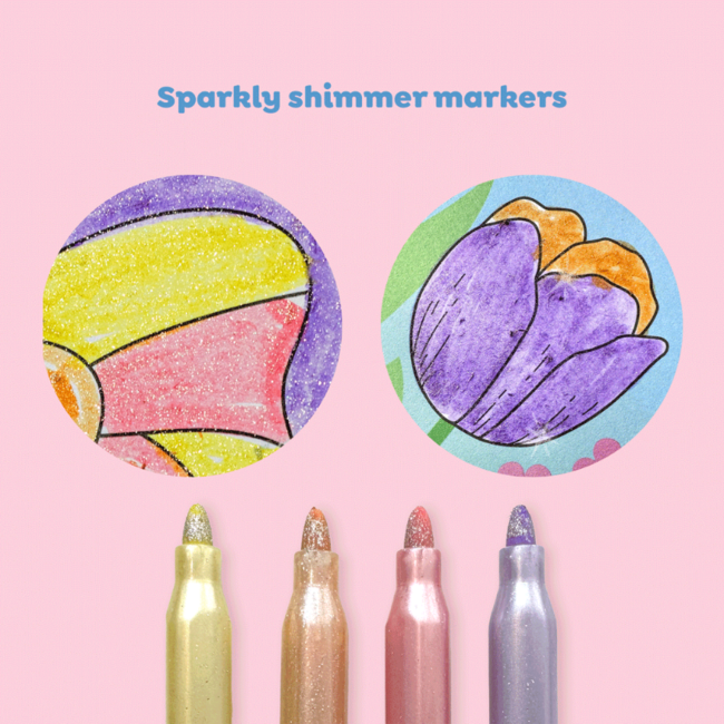Tiger Tribe Tiger Tribe Shimmer Colouring Set - Little Fairy Land