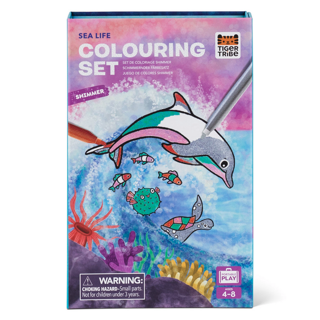 Tiger Tribe Tiger Tribe - Shimmer Colouring Set Sea Life
