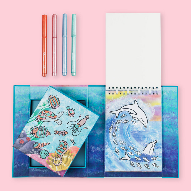 Tiger Tribe Tiger Tribe - Shimmer Colouring Set Sea Life