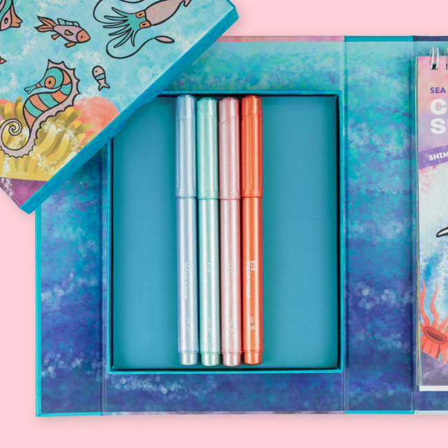 Tiger Tribe Tiger Tribe - Shimmer Colouring Set Sea Life