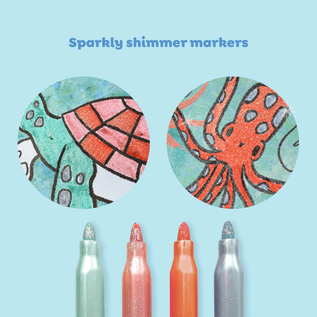 Tiger Tribe Tiger Tribe - Shimmer Colouring Set Sea Life