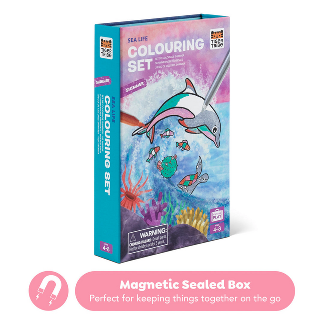Tiger Tribe Tiger Tribe - Shimmer Colouring Set Sea Life