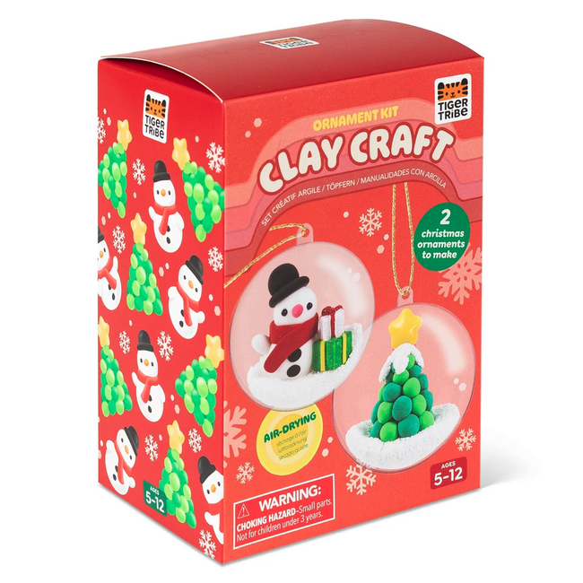 Tiger Tribe Tiger Tribe Clay Craft - Ornament Kit - Snowman and Tree TG6-0341