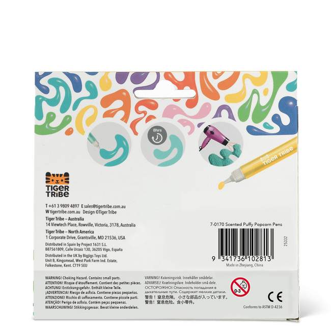 Tiger Tribe Tiger Tribe - Scented Popcorn Puffy Pens TG7-0170
