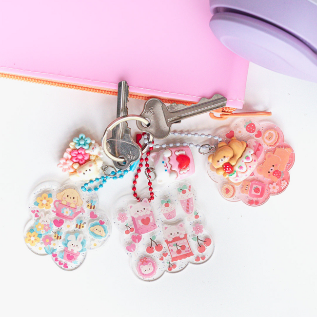 Tiger Tribe Tiger Tribe - Sticker Craft Kit - Kawaii Bag Charms TG6-0334