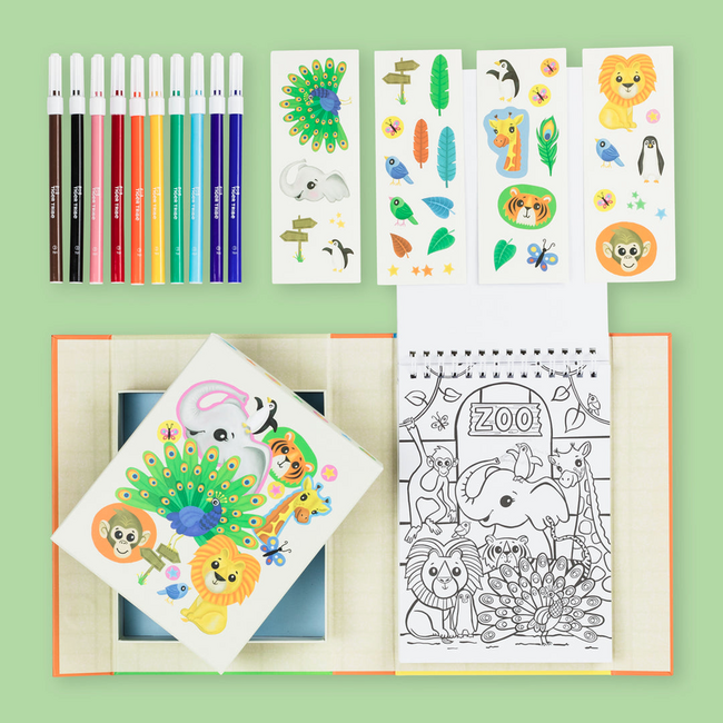 Tiger Tribe Tiger Tribe - Colouring Set - Zoo TG6-0294
