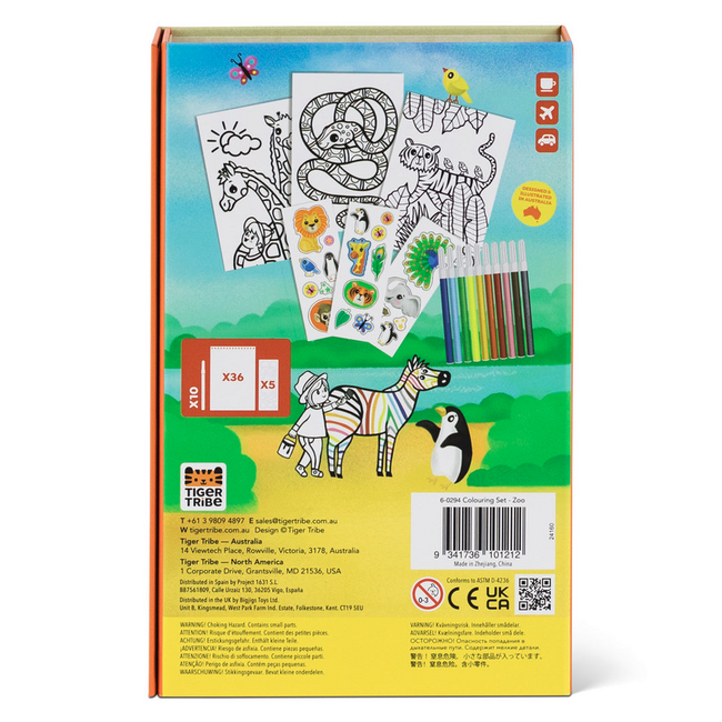 Tiger Tribe Tiger Tribe - Colouring Set - Zoo TG6-0294
