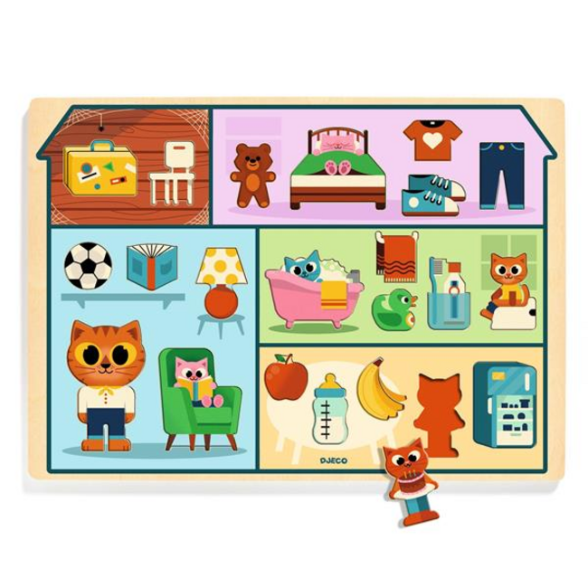 ILO DJECO - Wooden Puzzle  22 pc - House