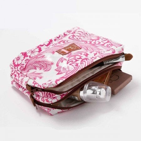 Chic-a Chic-a Double Zipper Pouch - Pink