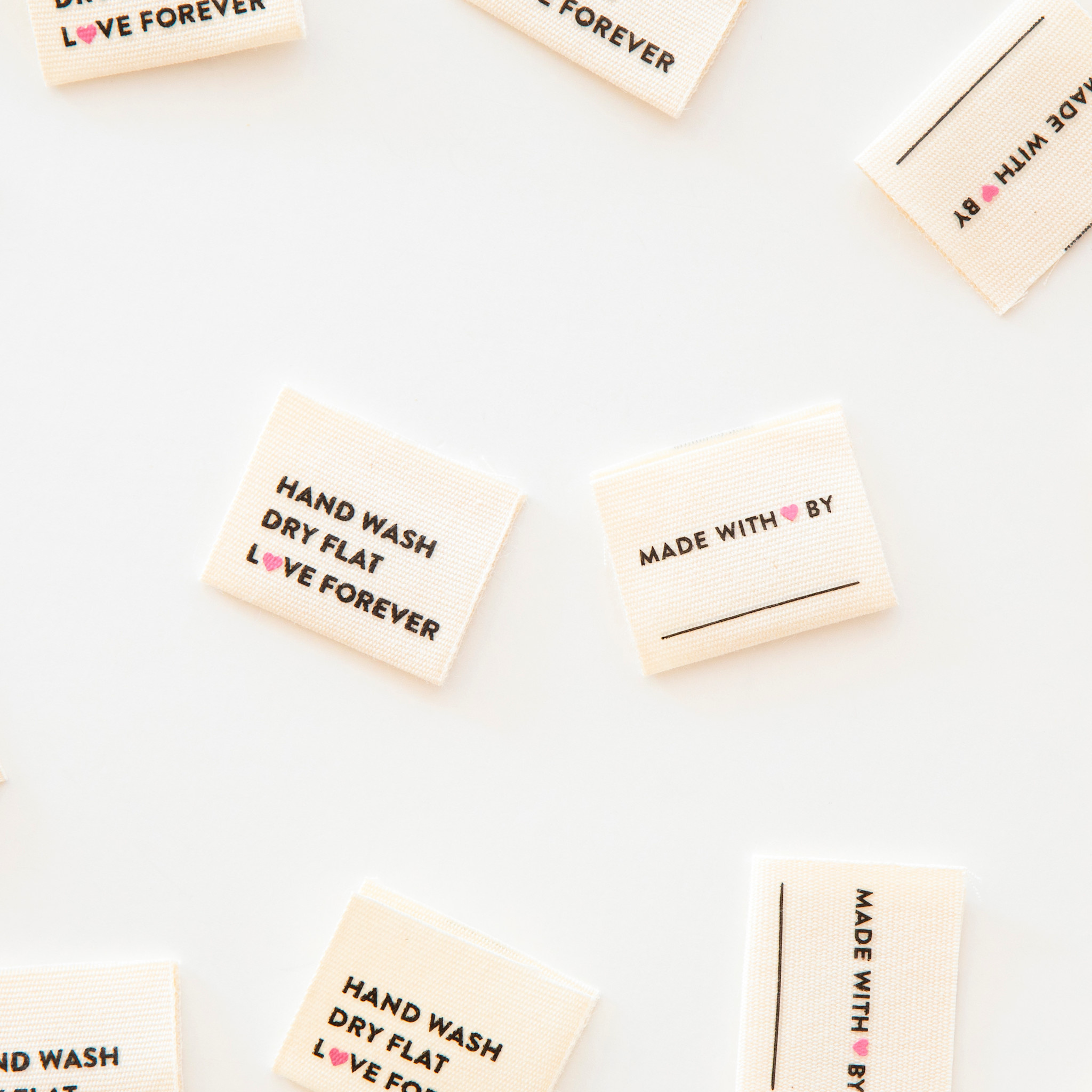 Sarah Hearts Cotton Labels