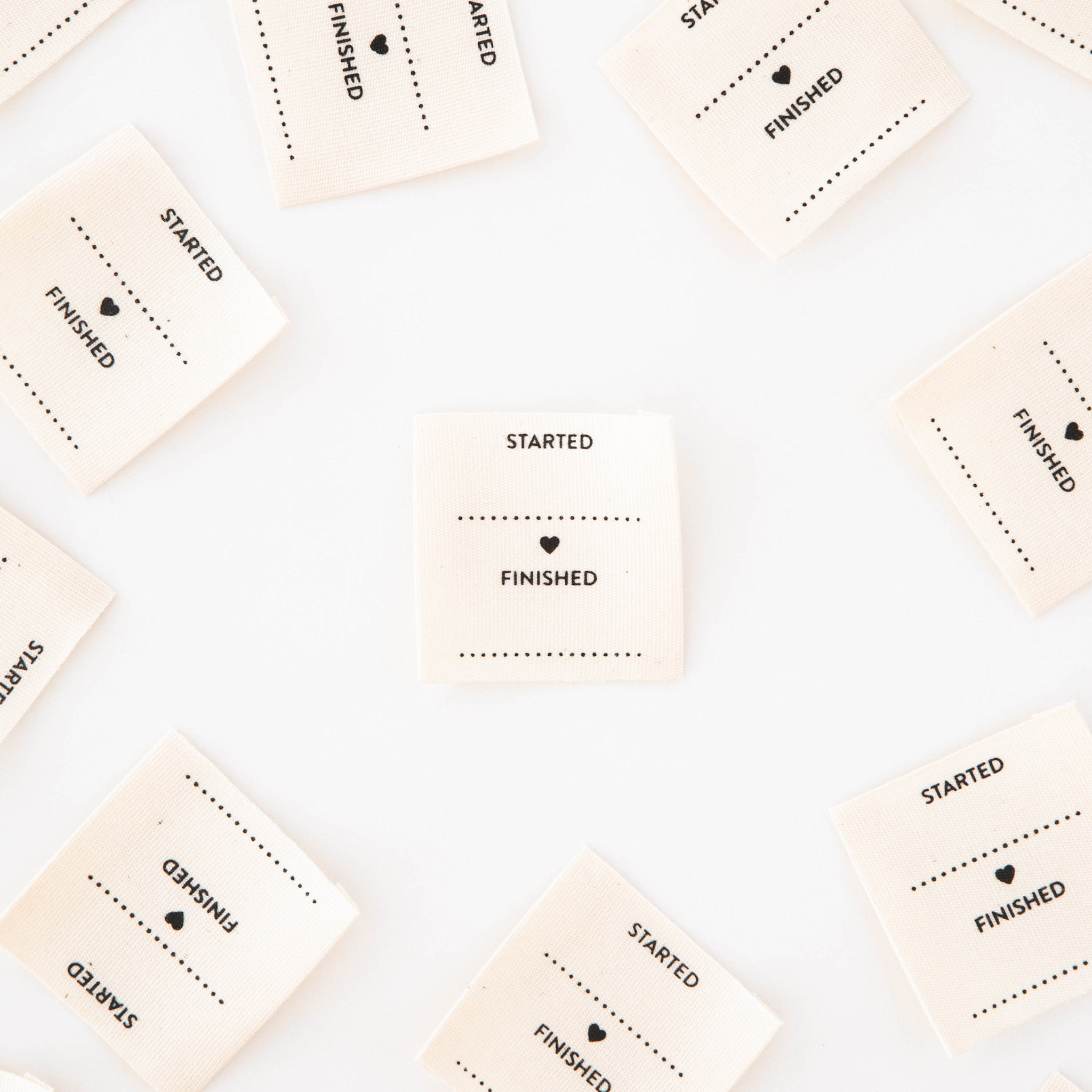 Sarah Hearts Cotton Labels