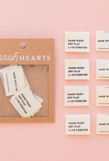 Sarah Hearts Cotton Labels