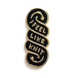 shelli Can I Feel Like Knit Pin (Black)