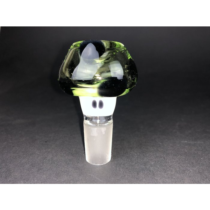 Koji Glass Transparent Green Mushroom 18mm Slide