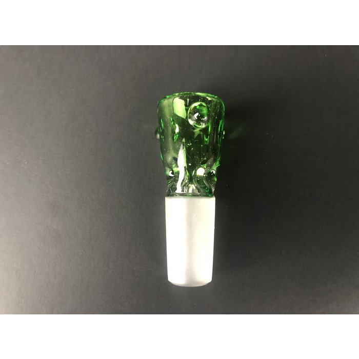 Mustard Glass Ice Pinch Slide 14mm Transparent Green