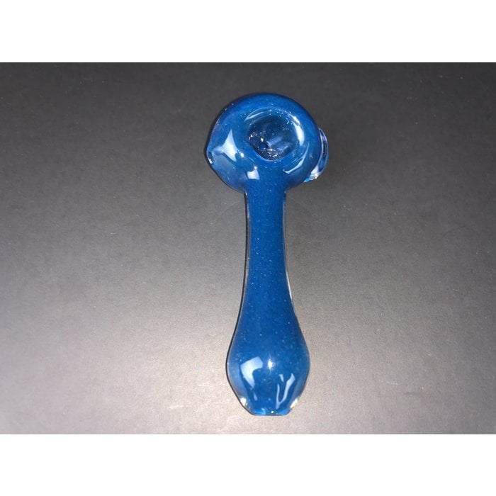 Matt White Glass Teal Spoon