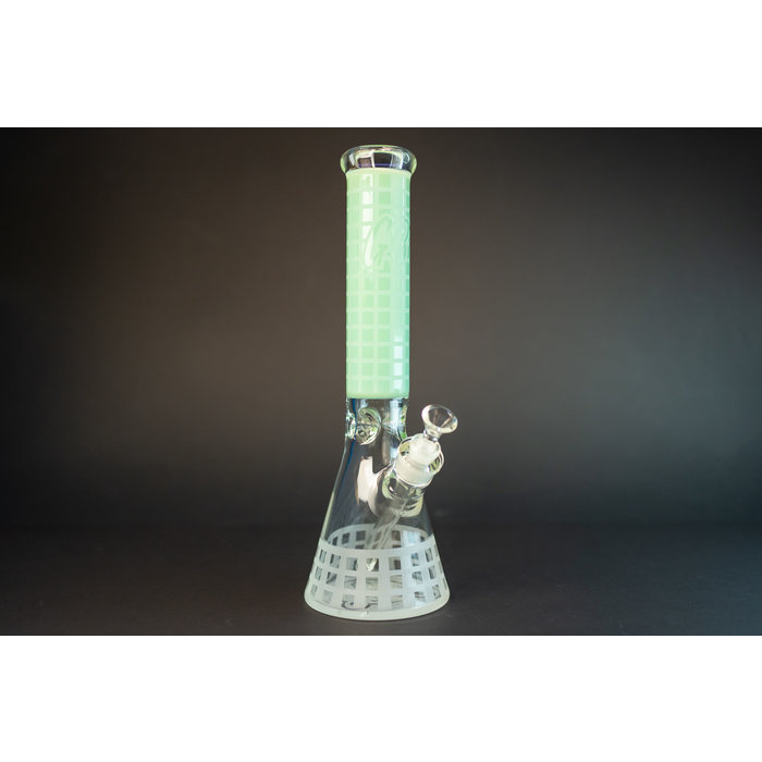 14" Sandblasted Beaker Green