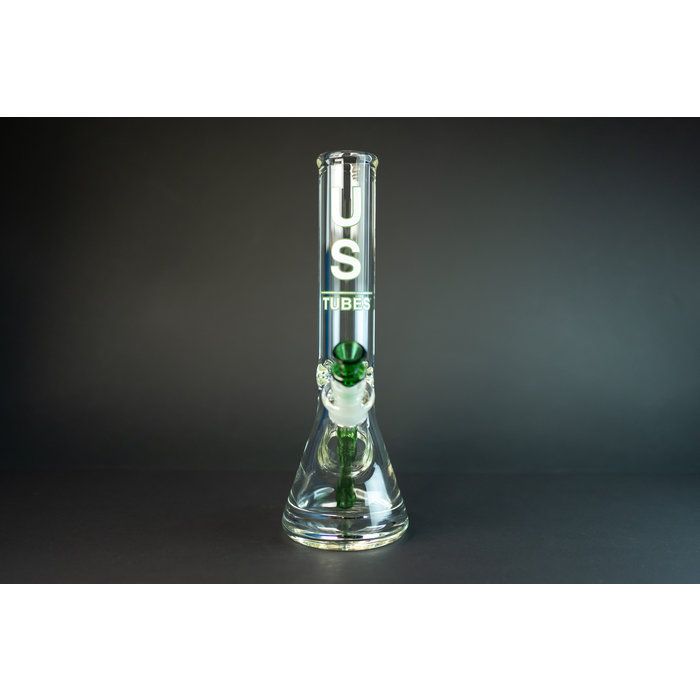 9mm Beaker 13" w/ 24mm Joint Green Accent