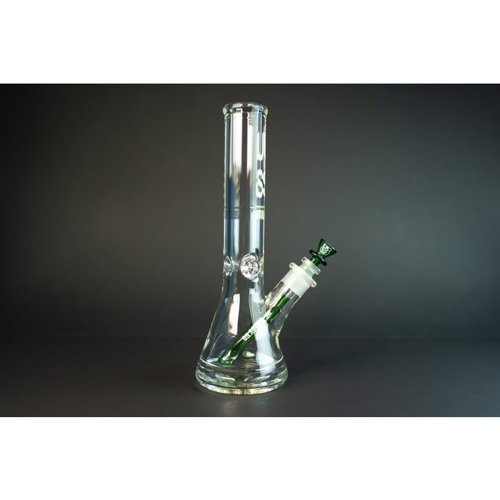 9mm Beaker 13" w/ 24mm Joint Green Accent